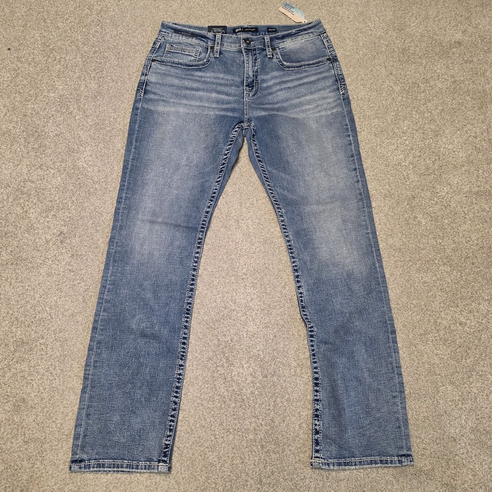 Buckle BKE Jake Bootcut Stretch Light Wash Blue Jeans Mens Size 34x34 New
